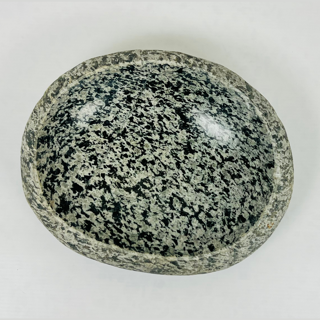 Charcoal Grey River Stone Serving Bowl