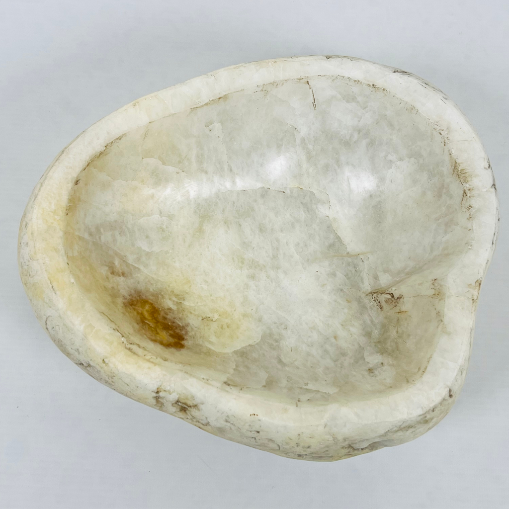 White Onyx Marble Serving Bowl