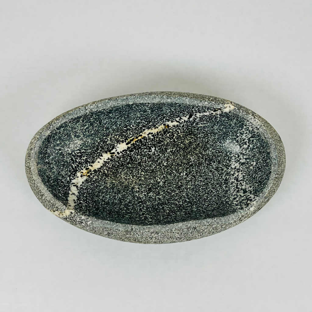 One Line River Stone Serving Bowl