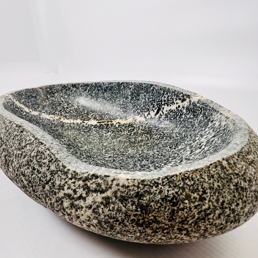 One Line River Stone Serving Bowl