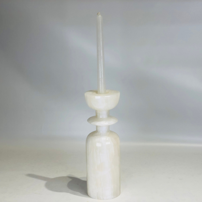 Collared Candle Stand - Onyx