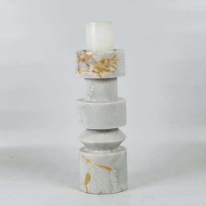 Modular Ringed Candle Stand - Gray