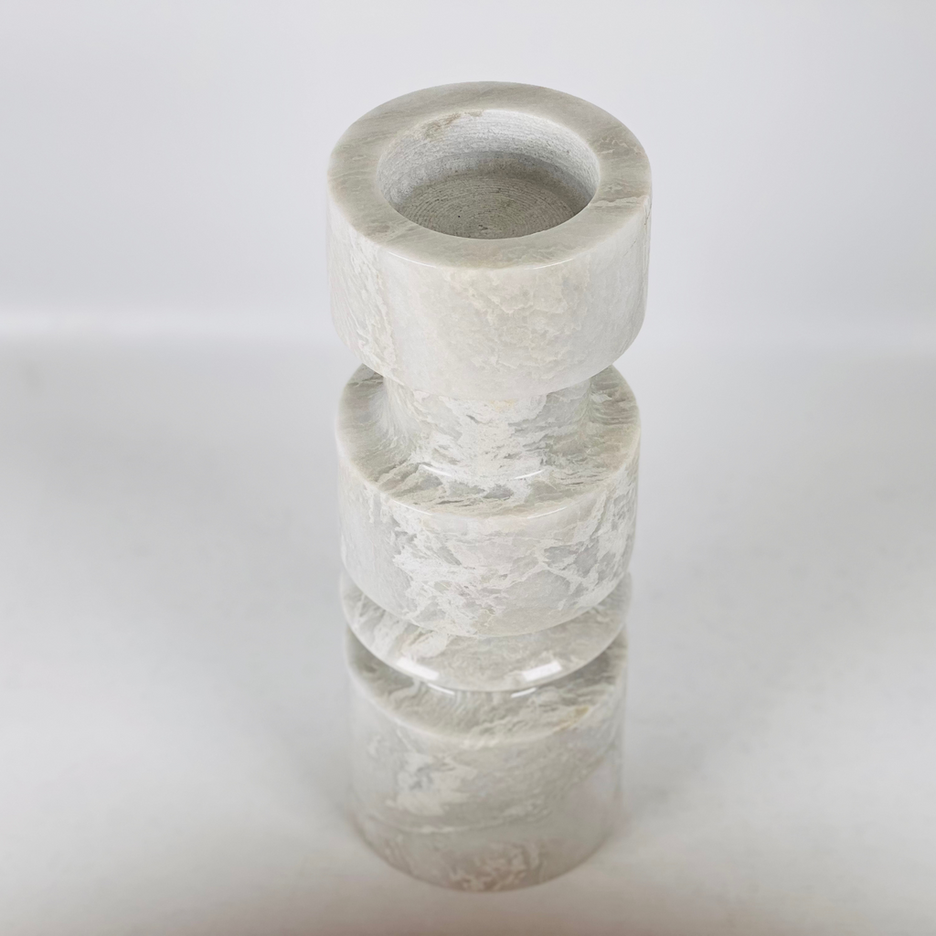 Pillar Grey Marble Candle Stand