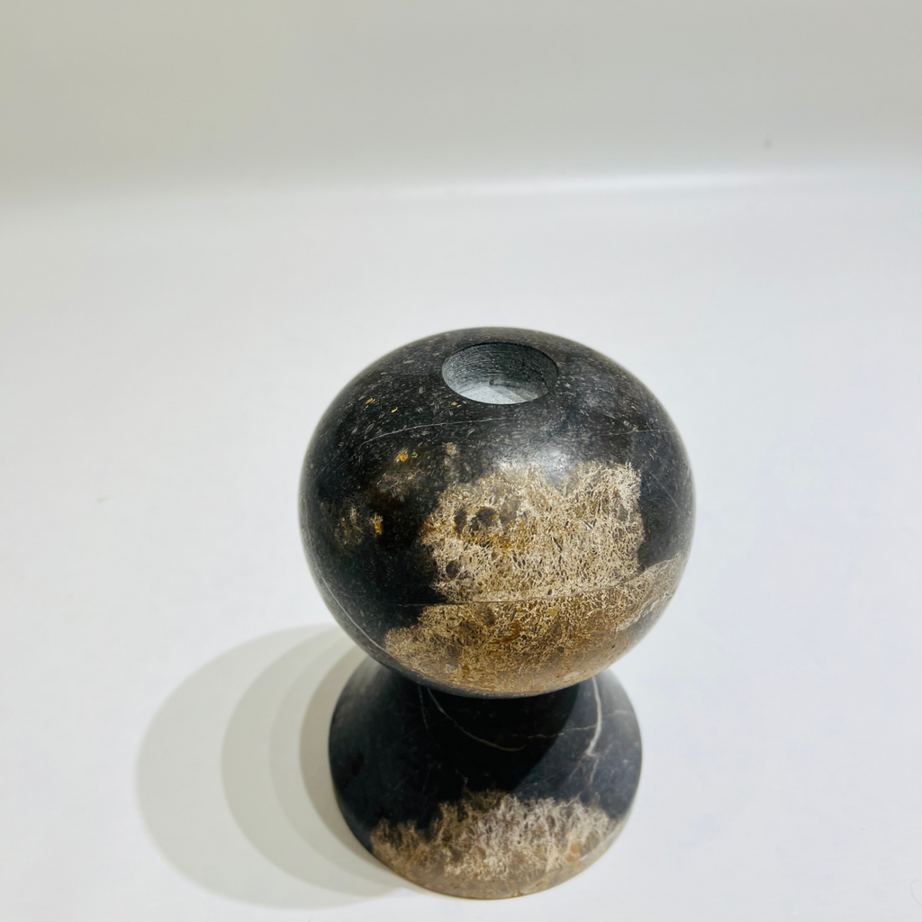 Doorknob Blotched Marble Candle Stand