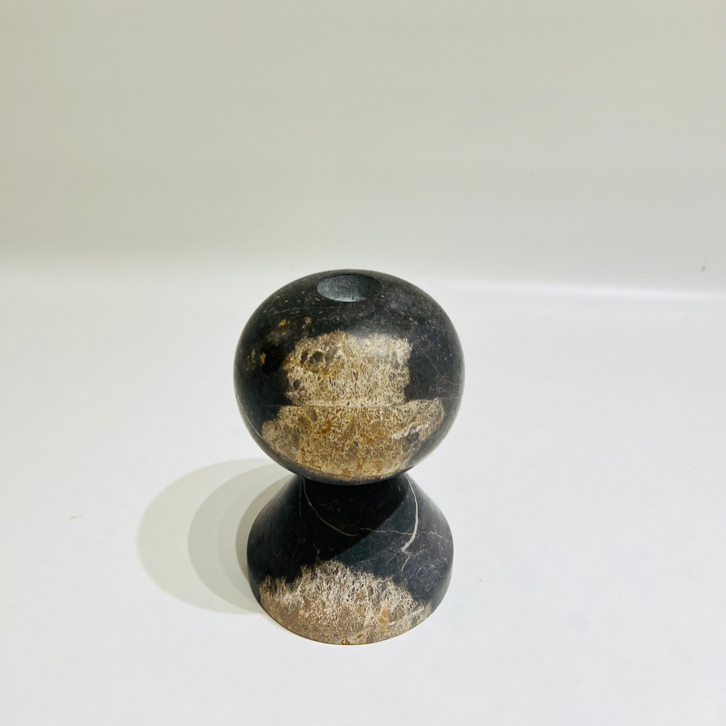 Doorknob Blotched Marble Candle Stand