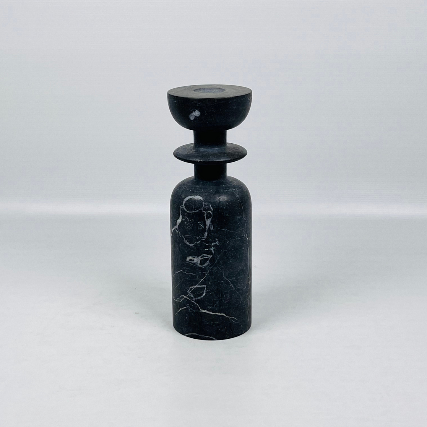 Collared Candle Stand - Black