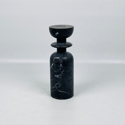 Collared Candle Stand - Black