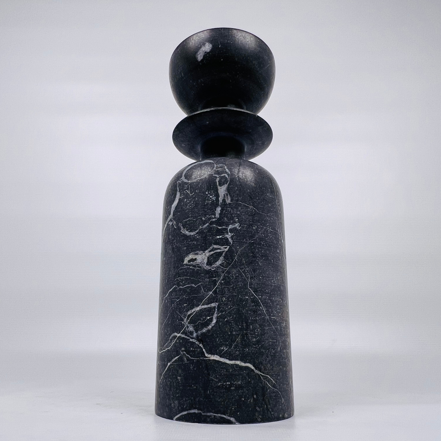 Collared Candle Stand - Black