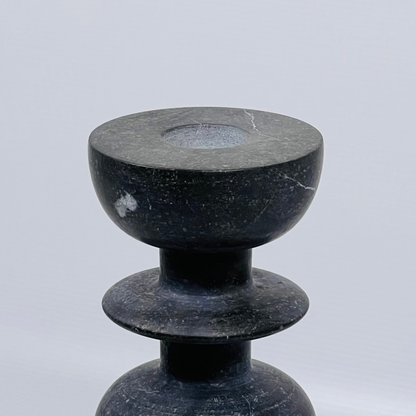 Collared Candle Stand - Black