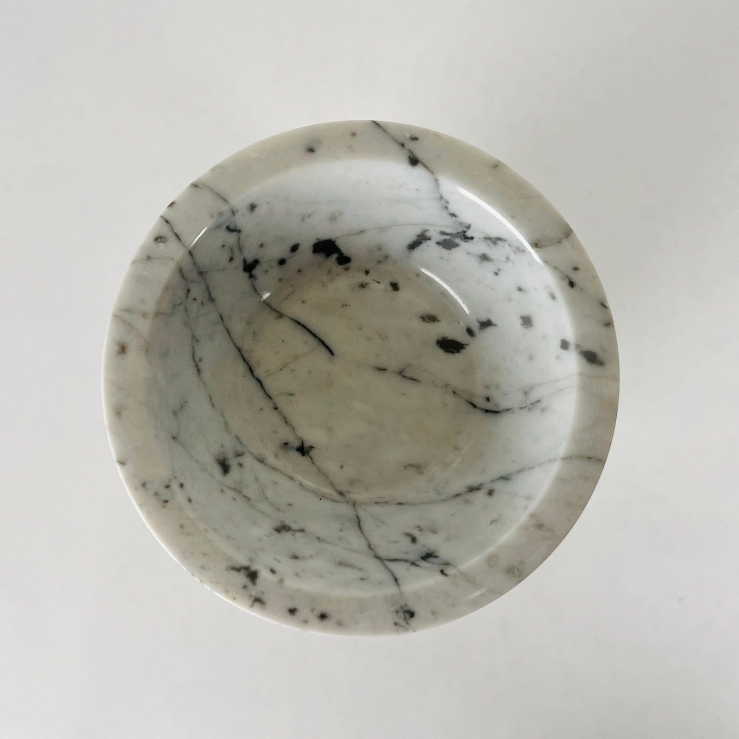 Bulged Disc Candle Stand - Carrara