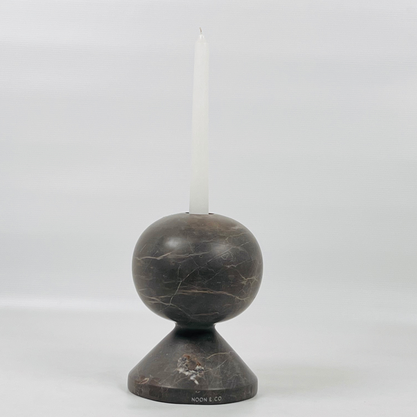 Knob Candle Stand  - Black