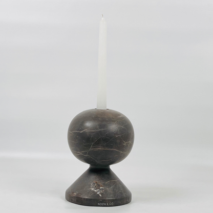 Knob Candle Stand  - Black
