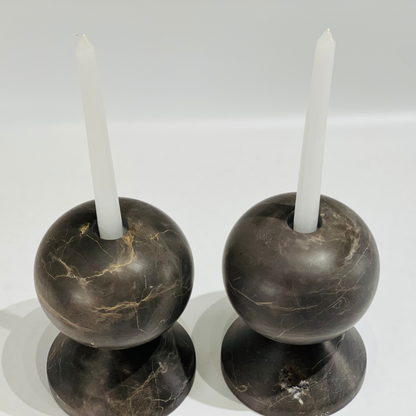 Knob Candle Stand  - Black
