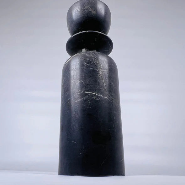 Collared Candle Stand - Black