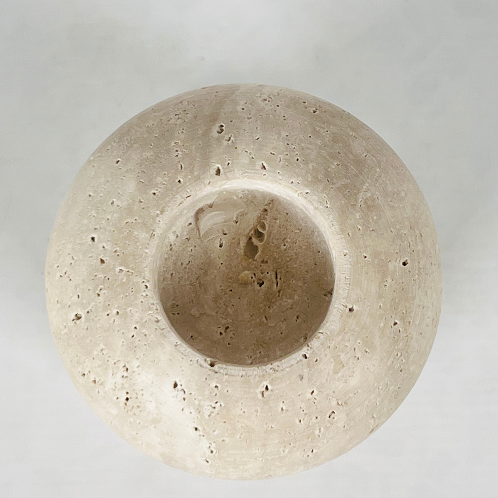 Dumbbell Light Travertine Candle Stand