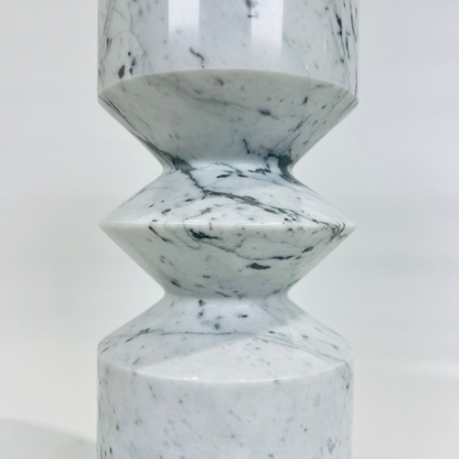 Bulged Disc Candle Stand - Carrara