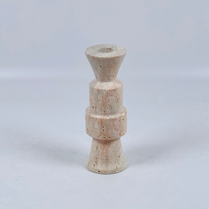 Tiered Candle Stand - Travertine