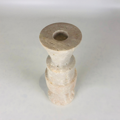 Tiered Candle Stand - Travertine