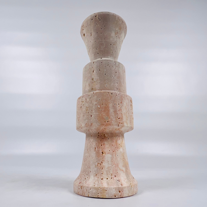 Tiered Candle Stand - Travertine
