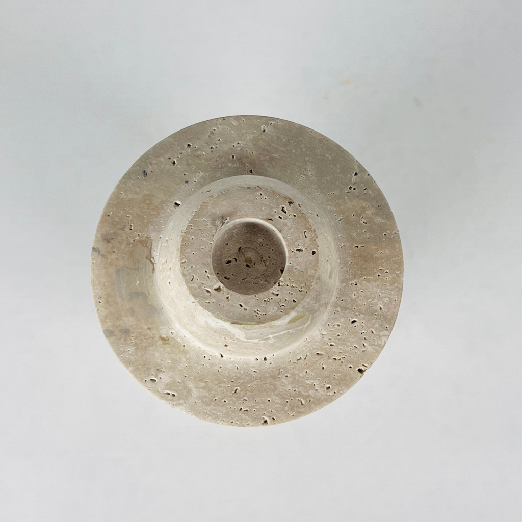 Rings of Hope Travertine Candle Stand