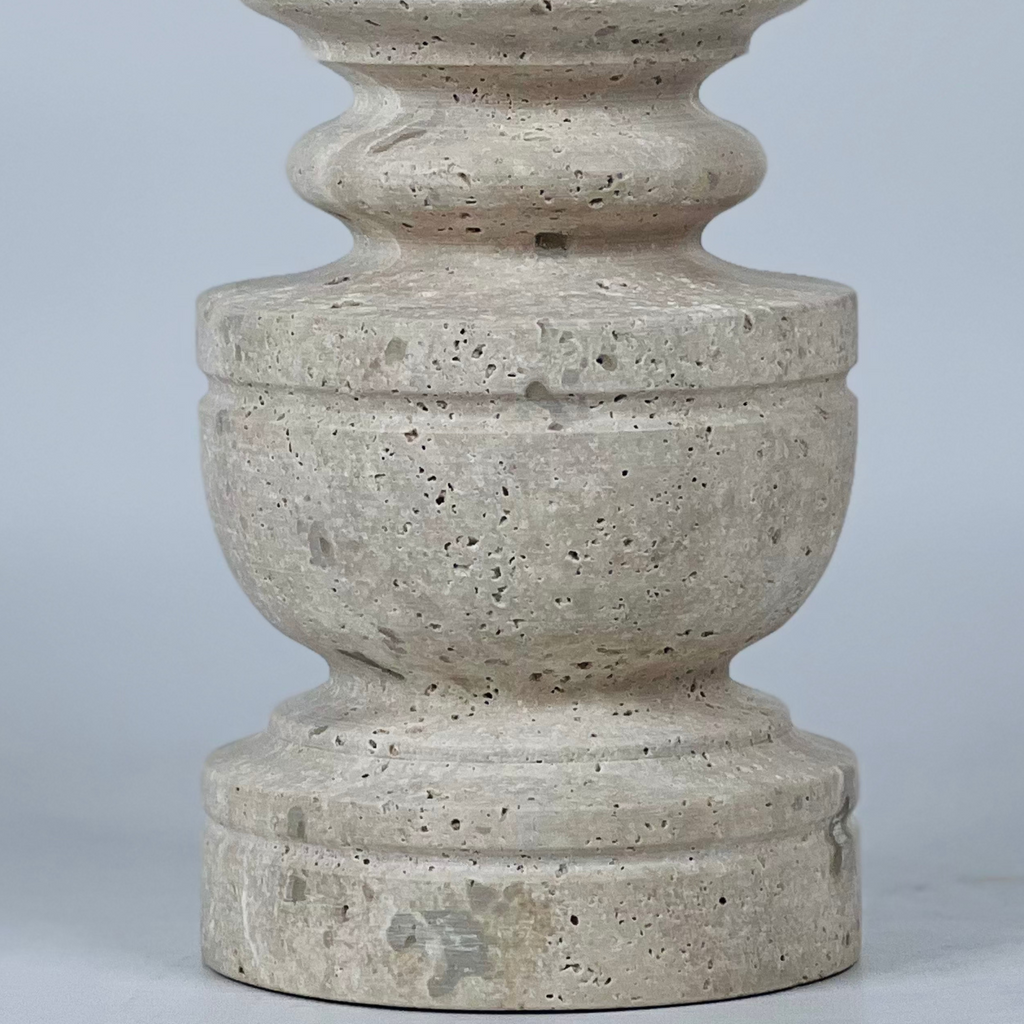 Rings of Hope Travertine Candle Stand