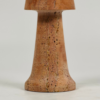 Frustum Capped Candle Stand - Red Matte