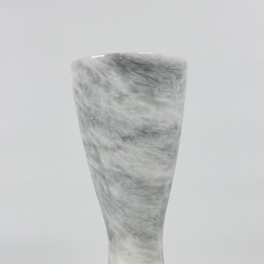 Hourglass Grey Streaked Marble Candle Stand (Small)