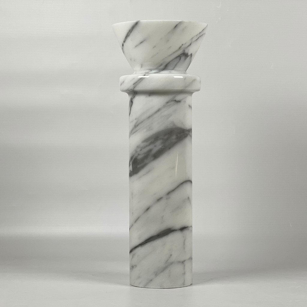 Torch Bearer Marble Candle Stand