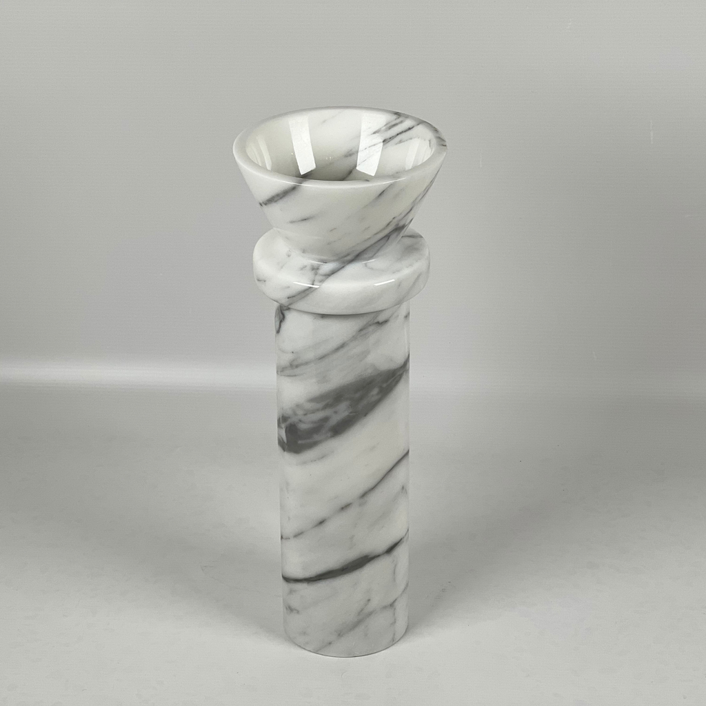 Torch Bearer Marble Candle Stand