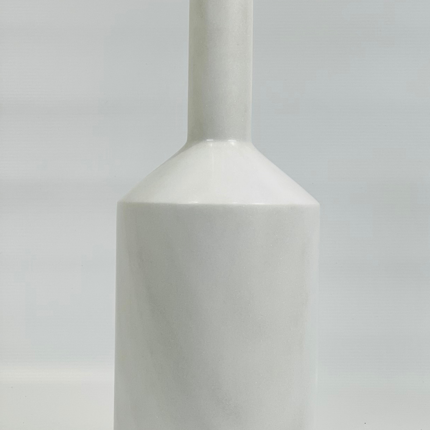 Funnel Neck Ornament Bottle - White