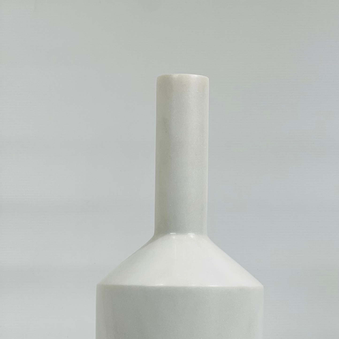 Funnel Neck Ornament Bottle - White