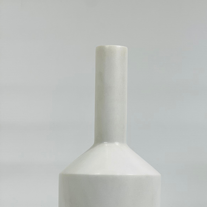 Funnel Neck Ornament Bottle - White