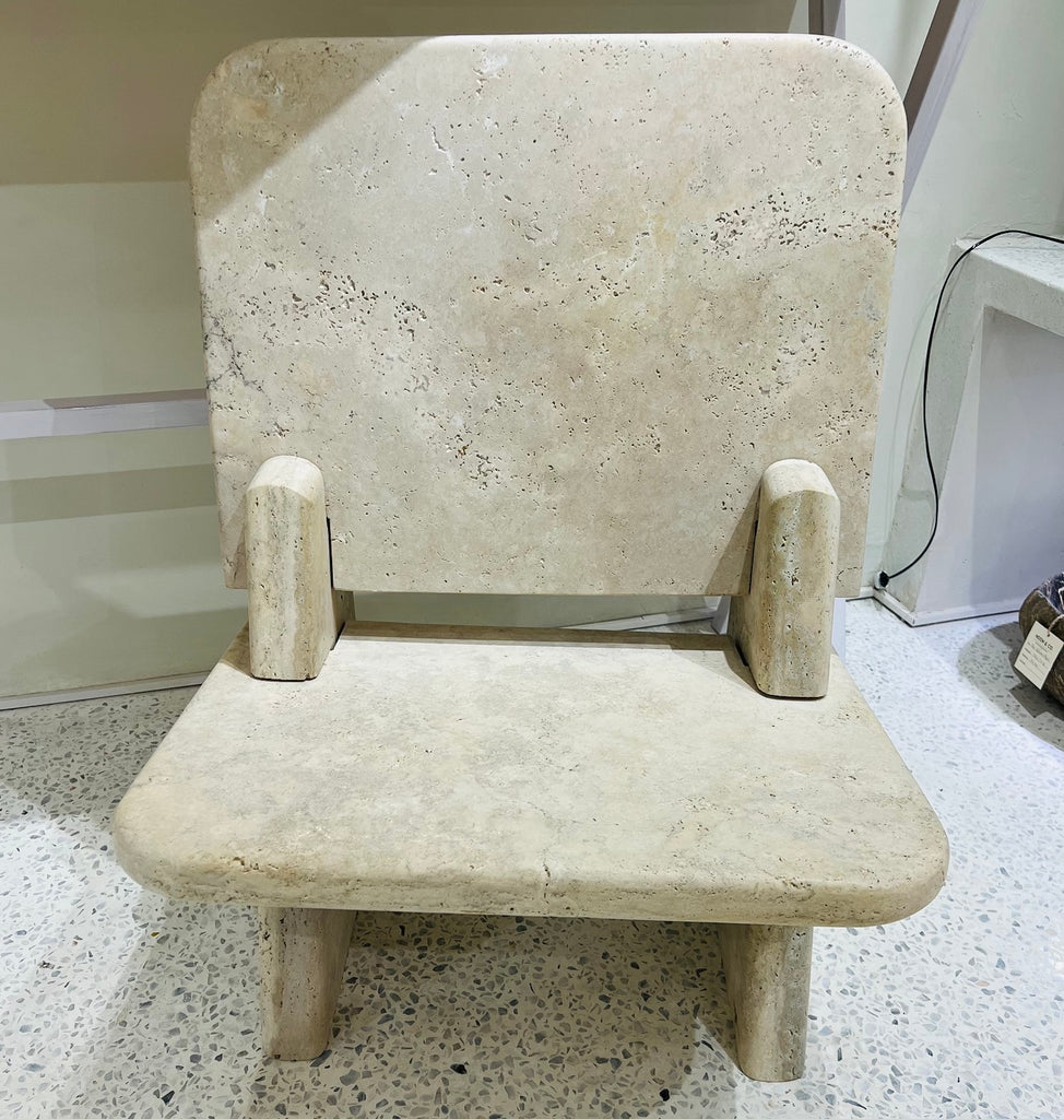 Travertine Throne Chair