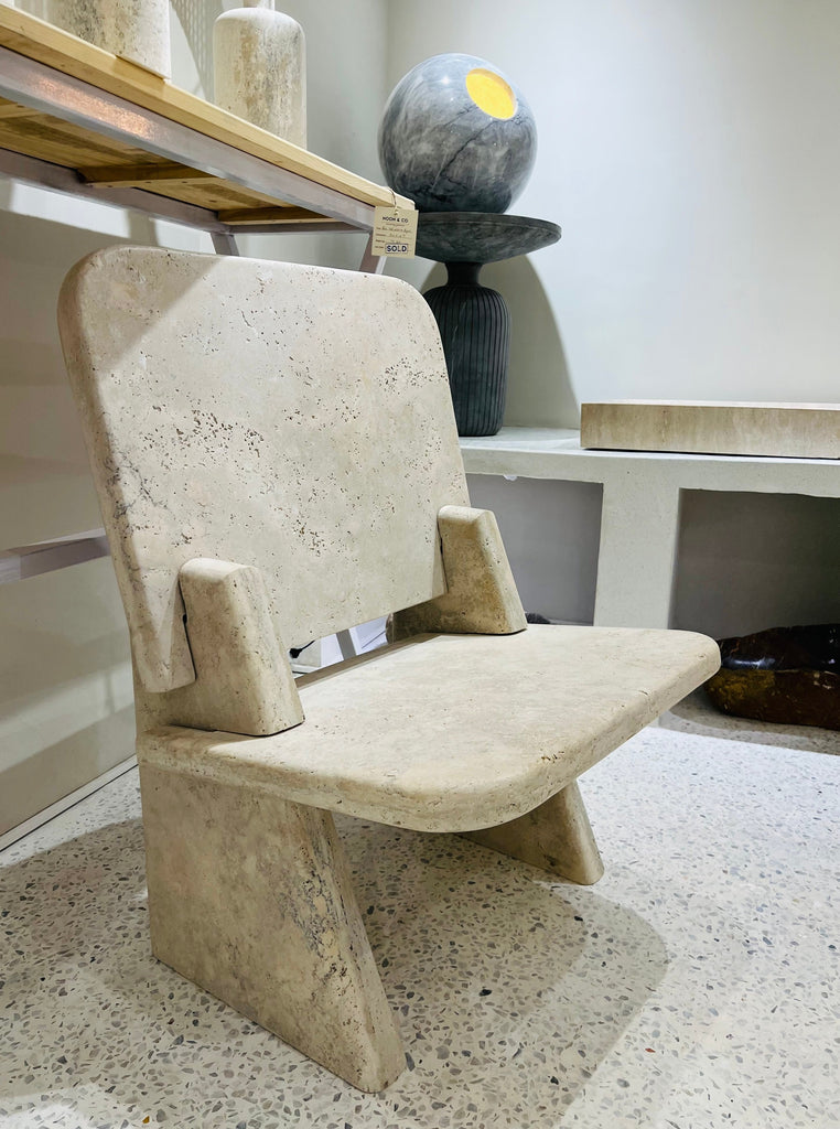 Travertine Throne Chair