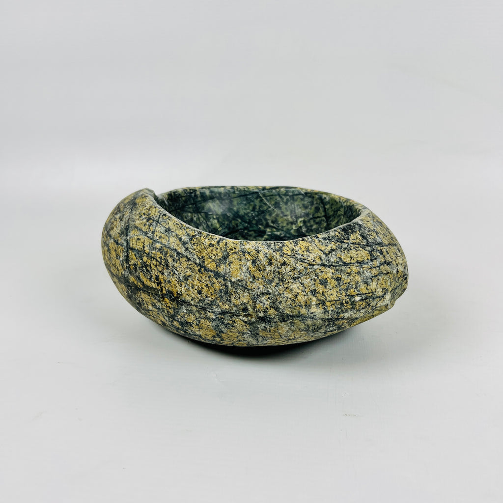 Dark Green Speckled Bowl