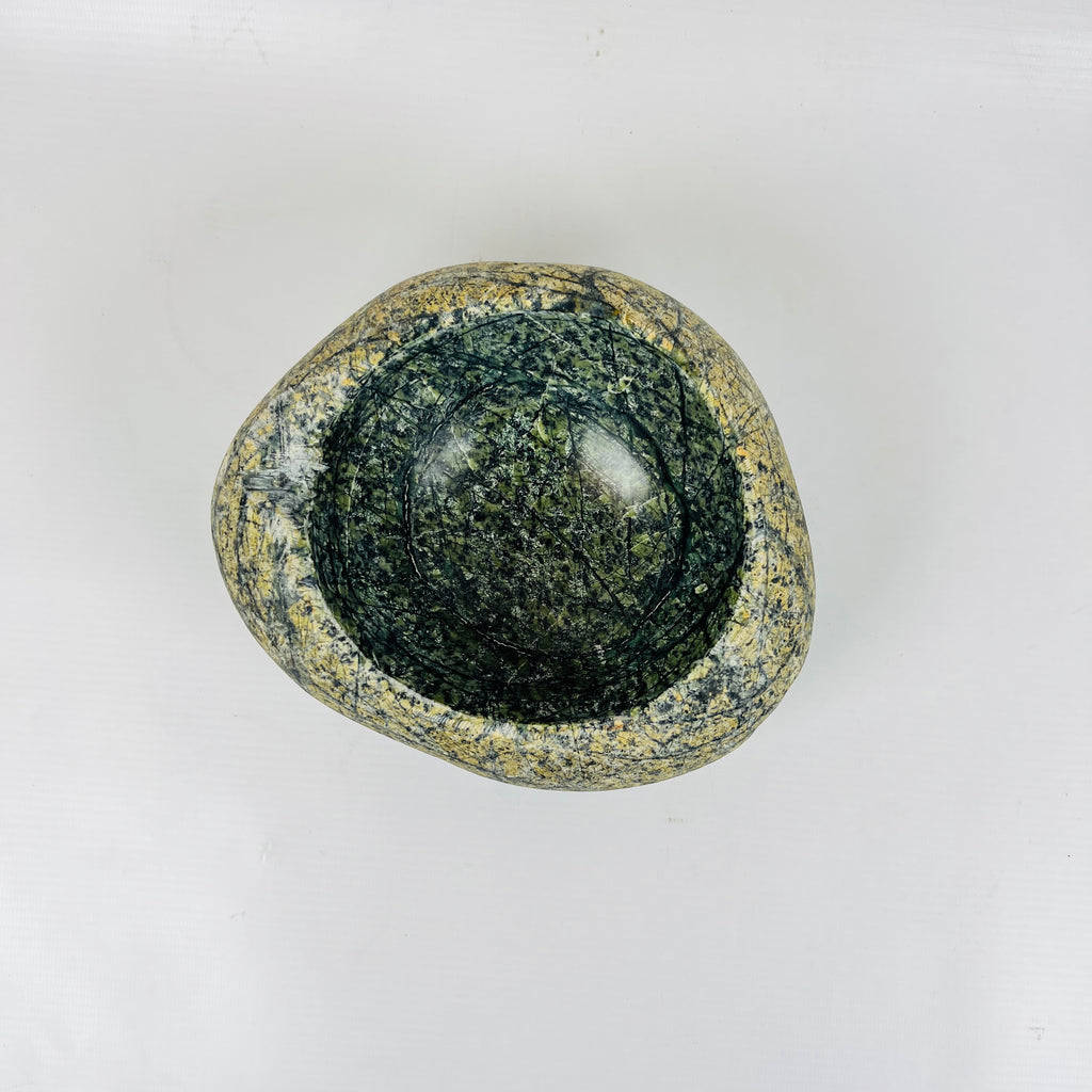 Dark Green Speckled Bowl