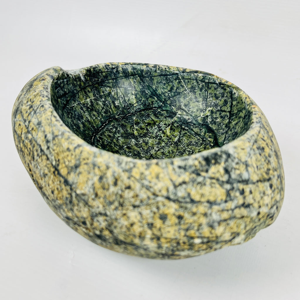 Dark Green Speckled Bowl