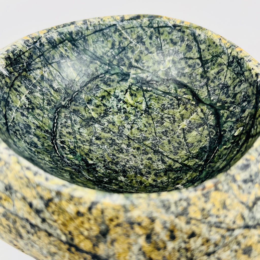 Dark Green Speckled Bowl