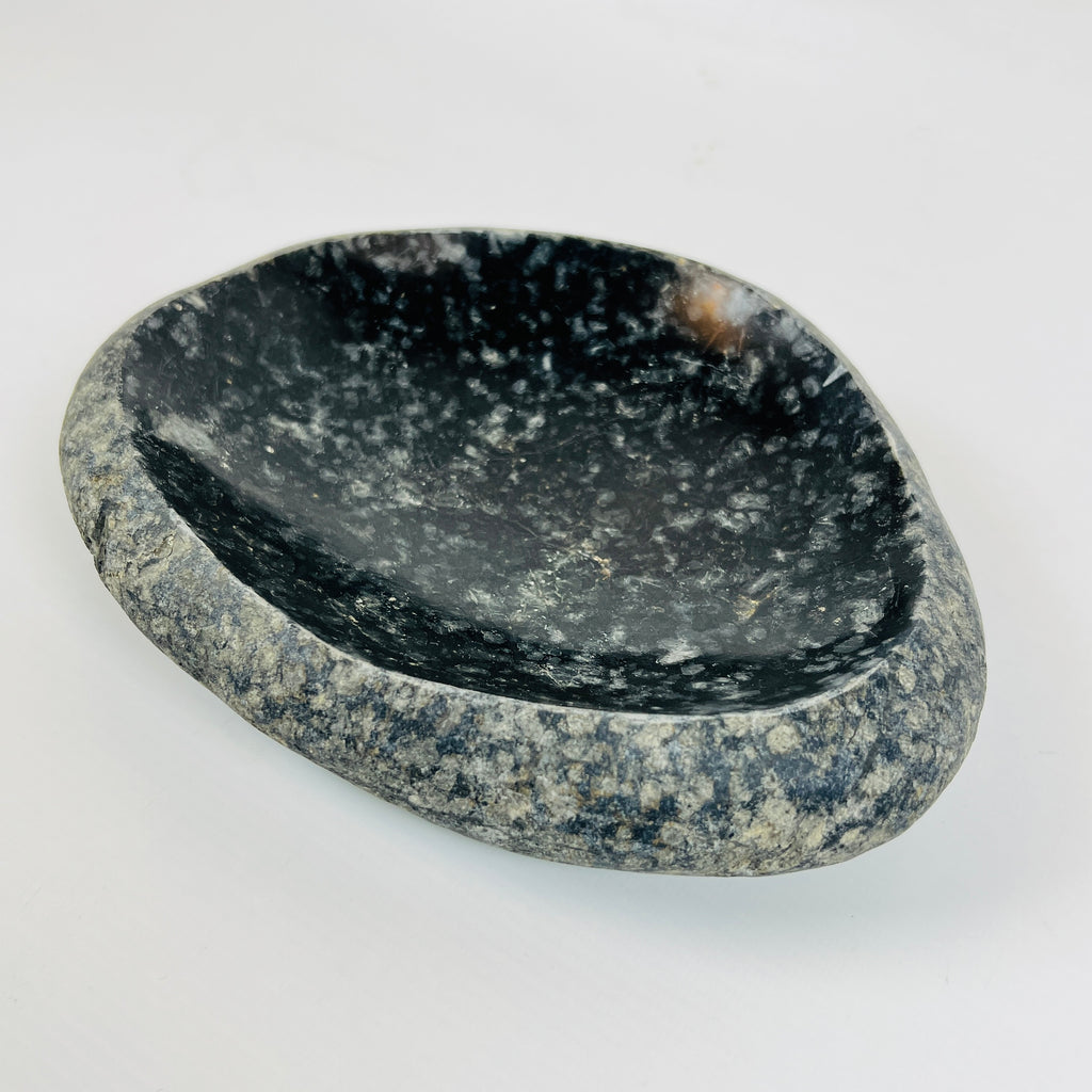 Deep Black Spotted Bowl