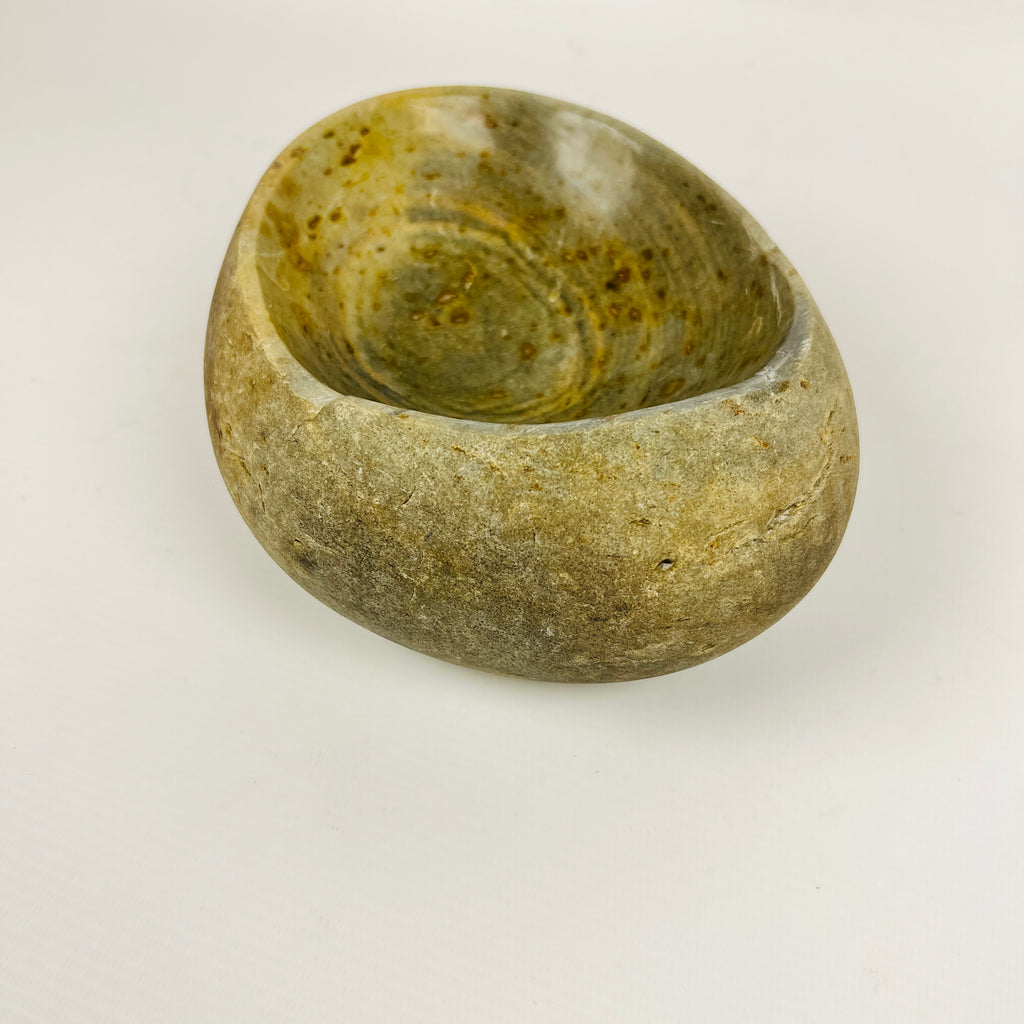 Dull Mustard Spiral Bowl