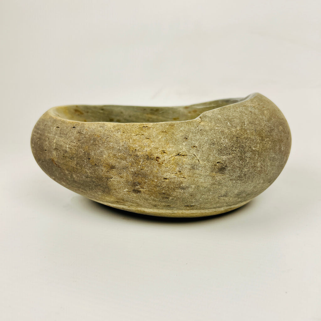 Dull Mustard Spiral Bowl