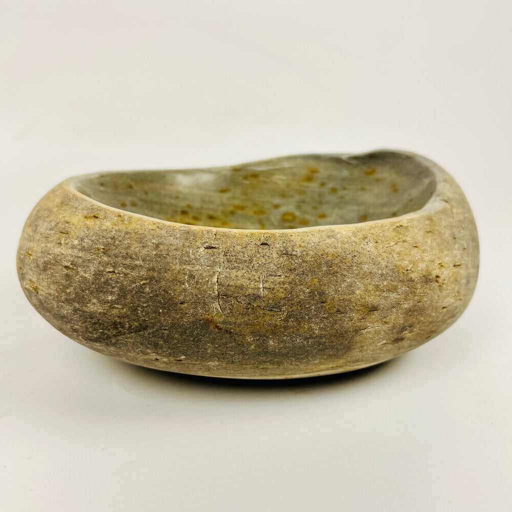 Dull Mustard Spiral Bowl