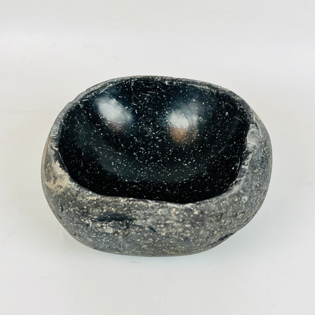 Deep Black Sparkled Bowl