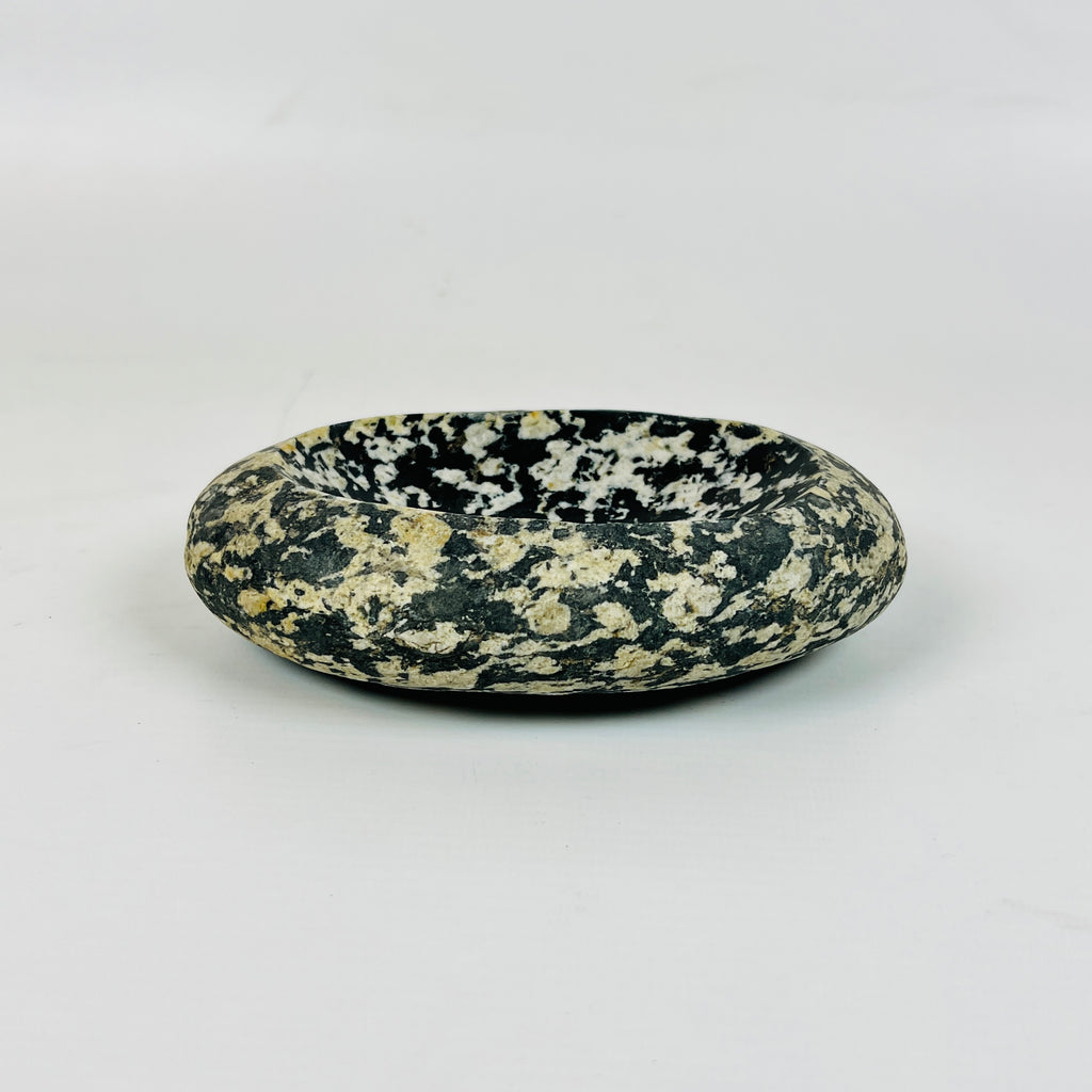 River Stone Beige Black Blotched  Soap Dish