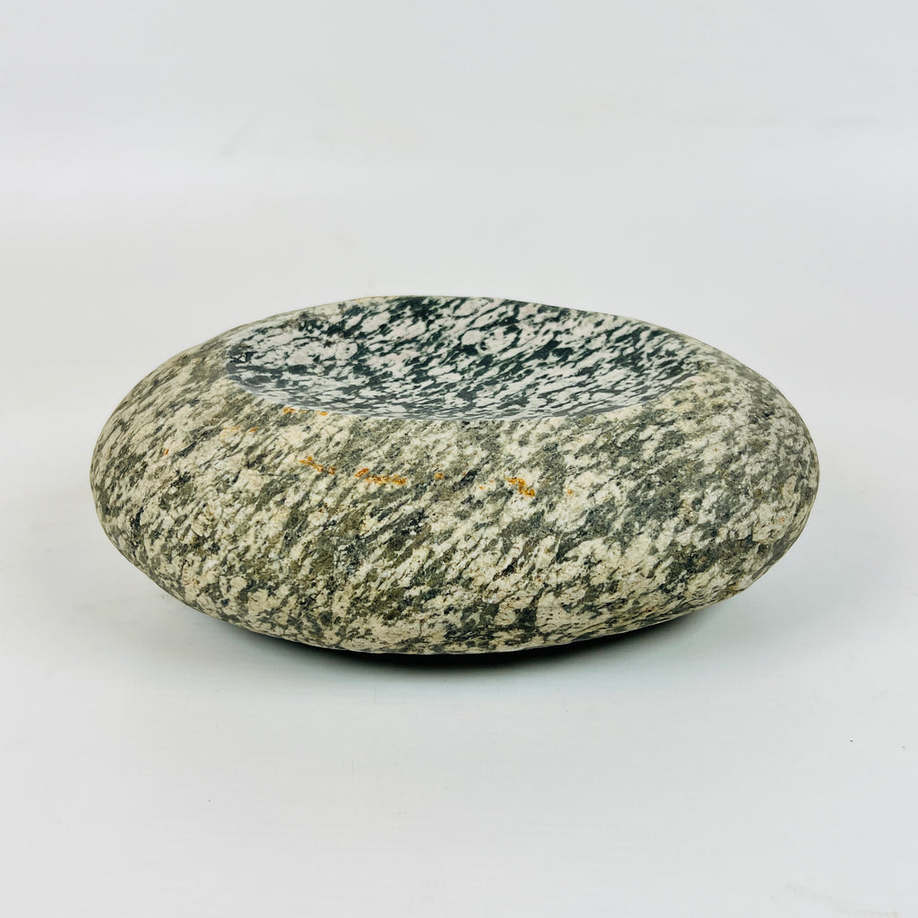 River Stone Black And White Grazed Soap Dish