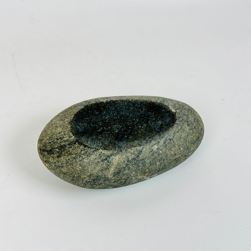 Riverstone Stone Deep Blue Specked Soap Dish