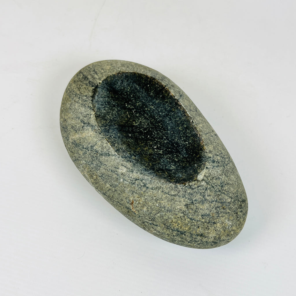 Riverstone Stone Deep Blue Specked Soap Dish