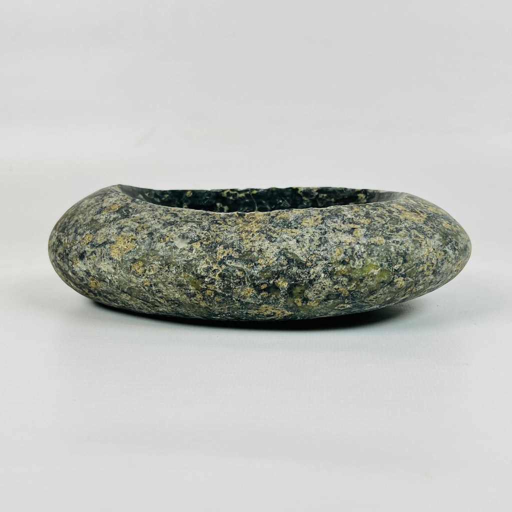 Riverstone Stone Deep Green Specked Soap Dish