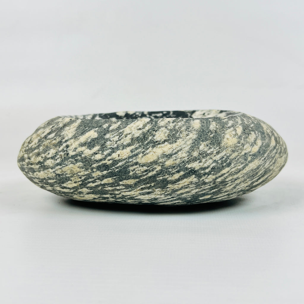 Riverstone Stone White Splotched Soap Dish