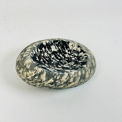 White Splotched Soap Dish - Riverstone